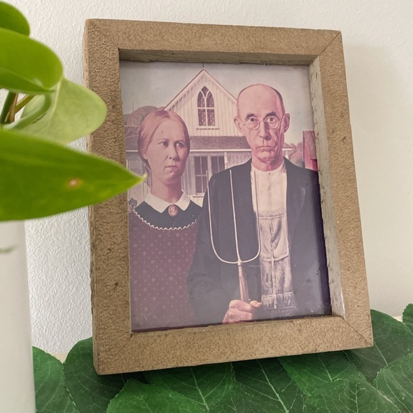 Famous American Gothic Print by Grant Wood Vintage Framed Artwork - Picture 2 of 7